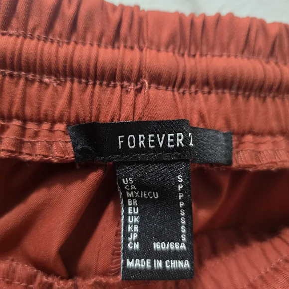 Forever 21 Rust Elastic Waist Pants - Picture 5 of 12